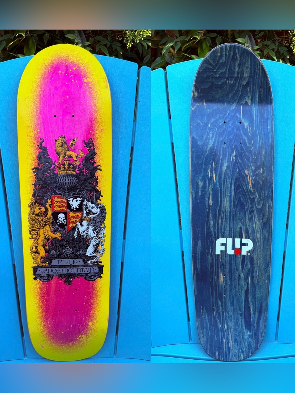 Flip Skateboards Lance Mountain Crest Skateboard Deck 8.75” - Barely Used (2006)